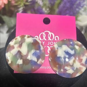 Sassy Jones Luxe Monet Round Earrings